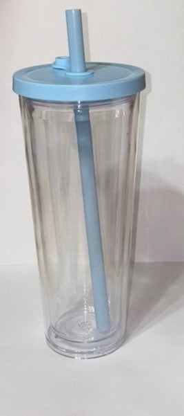 24 oz colored top tapered boba tumbler
