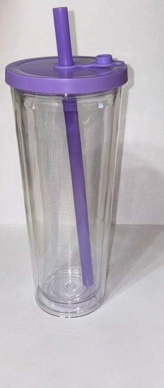 24 oz colored top tapered boba tumbler
