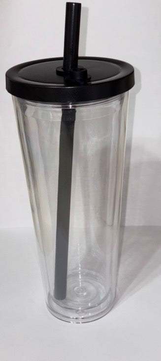 24 oz colored top tapered boba tumbler