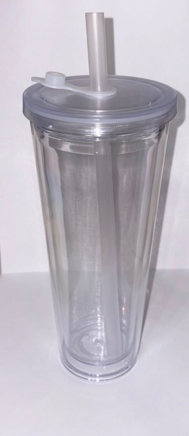 24 oz colored top tapered boba tumbler